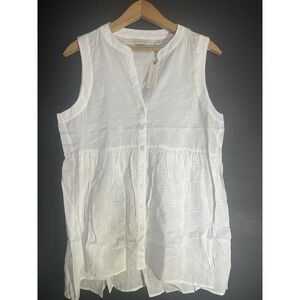 anthropologie Tylho Women's S White Sleeveless Top